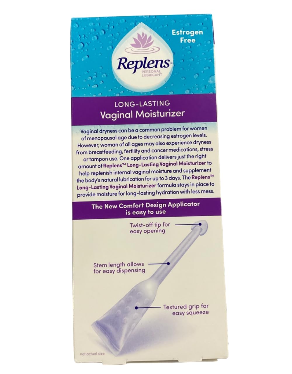 Replens Long-Lasting Vaginal Moisturizer -8 Count (Pack of 3)